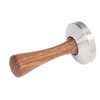 Coffee Tamper Stainless Steel Base Wooden Handle Heavy Duty Coffee