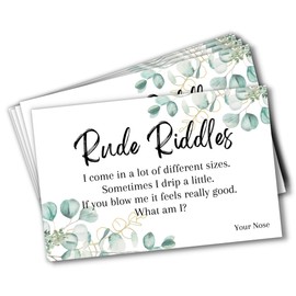 Rude Riddles Hen Party Game, Wedding Table Game, for Bridal Shower, Bachelorette Party, Birthday Party, Funny Riddle Game