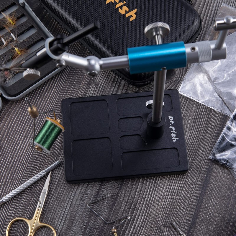 Dr.Fish Rotary Fly Tying Vise Aluminum Alloy Fly Vise with