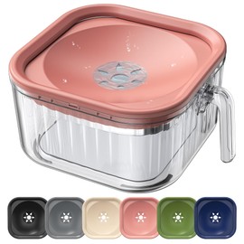 Newget 2.5L Dog Water Bowl No Spill, 86oz Spill Proof Dog Bowl for Slow Drinking, Anti Splash No Mess Transparent Pet Water Feeder, Vehicle Carried Portable Travel Bowl for Sloppy Messy Drinkers