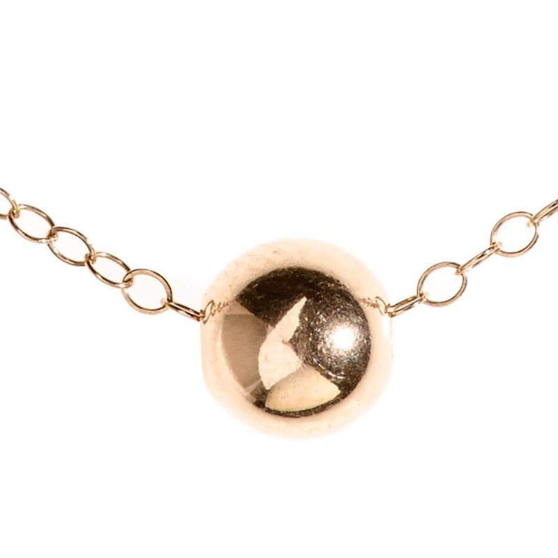Custom Gold Ball Necklace Ball Bead Gold Filled Chain
