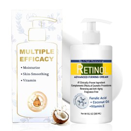 Retinol Body Lotion, Retinol Firming Cream for Loose Skin, Nourishing Skincare Body Cream with Cocount Oil and Vitamin E, Soothing Skin Moisturiser for Dry and Aging Skin (300ml)