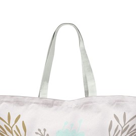 Le Jardin du Lin Bedruckte Einkaufstasche, Tasche, Faltbar, Stofftasche mit Zwei Langen Henkeln, Größe: 47x42 Cm