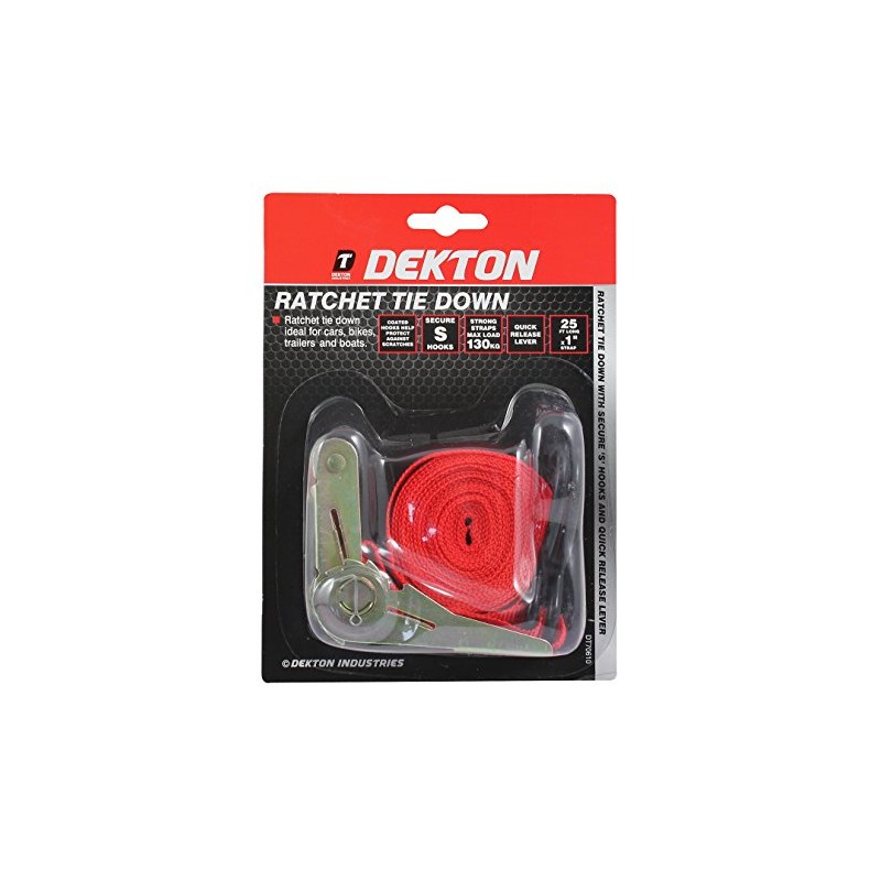 Dekton Ratchet Tie Down - 25ft Long, 1" Strap, Ideal