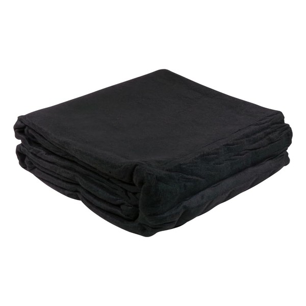 Mytee Products 10'x13' Black Pre Tarp Blanket with Grommets for Tarp & Cargo Load & Protection - Heavy Duty Textile Moving Blankets for Packing & Shipping Furniture - Non-Abrasive Surface