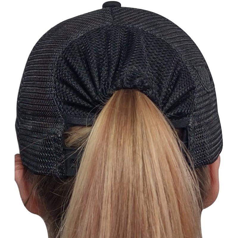 Coast Guard Text Only Mesh-Back Ponytail Cap