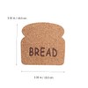 STOBAZA 3sets Bread Shape Heat Insulation Coasters Creative Cork Cup
