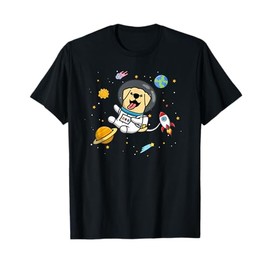 Cute Funny Kawaii Kids Boys Space Yellow Lab Lover T-Shirt