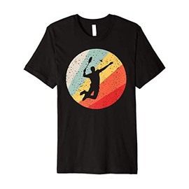 Retro Badminton Birdie: Vintage Style Badminton Premium T-Shirt