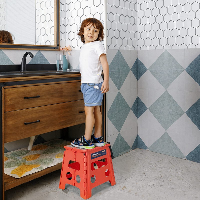 Flottian 13" Folding Step Stool for Adults and Kids Holds