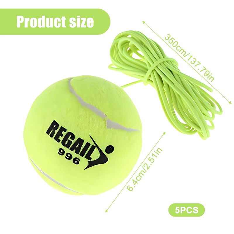 Snowtain 5 Pcs Tennis Ball and String Replacement, Self Practice