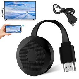 5GHz Chrome Cast Device Connector, Wireless Chromecast Device for TV, 4K 1080P HDMI Display Adapter Support Miracast/DLNA/Airplay Compatible for Android 4.4 or above, IOS, Windows, Mac
