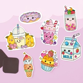 Graine Créative Crazy Plastic Kit - Kawaii Shrink Plastic Magnet Craft Kit for Girls Aged 8+