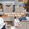 uinwk Grandmillennial Pink Rose Floral Storage Bins, Preppy Coquette Pink