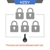 HZSY Padlocks Keyed Alike, Pack of 24, Laminated Steel Keyed