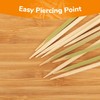 BambooMN Wild Caught Food Marking Bamboo Paddle Skewer Picks -