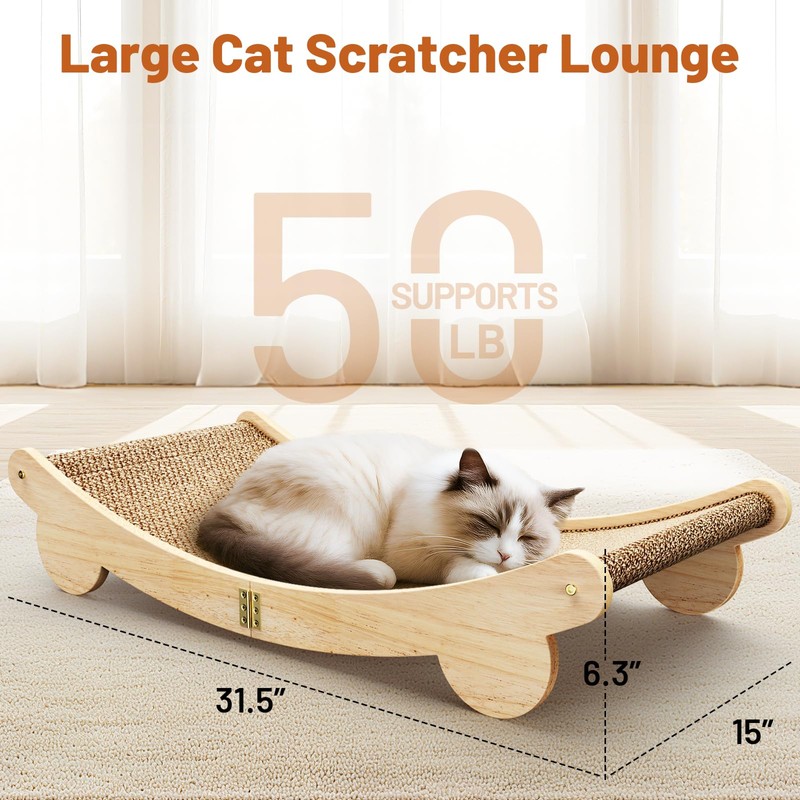 Ordora Extra Large Cat Scratcher: 31.5 inch Cat Scratch Pad&Bed