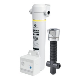 GE Single Stage Under Sink Water Filter System, Water Filtration System Reduces Impurities in Water, Easy Install, No Plumbing Required, Replace Filter (FQK1K) Every 6 Months, GXK185KBL
