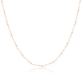 Sangkoo Necklace 925 Sterling Silver 1 mm Women's Chain in 45 cm for Girlfriend Valentine's Day Gifts Necklace Women without Pendant, Plastic, No Gemstone