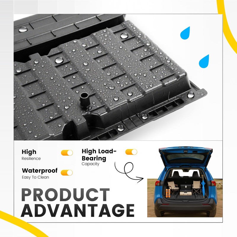 Gelacie Rear Hatch Trunk Hidden Storage Box Compatible with 2019-2025