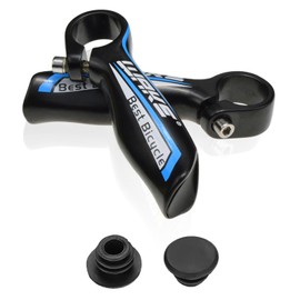 2 x handlebar ends, bicycle handlebars, horns handlebar grips, bicycle handlebar grips bar ends, bicycle handles, MTB handlebar ends, bicycle horn grips, 22.2 mm, blue