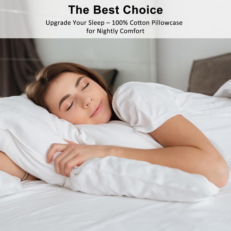 Lirex Queen Pillow Cases Set of 2, 300 Thread Count