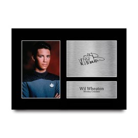 HWC Trading A4 Wil Wheaton Star Trek Wesley Crusher Gifts Printed Signed Autograph Picture for TV Show Fans