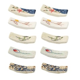 NOIAFZY 10Pcs Ceramic Chopsticks Rack Holder Space-Saving Kitchen Organizer for Restaurants Homes Decor Chopsticks Accessories