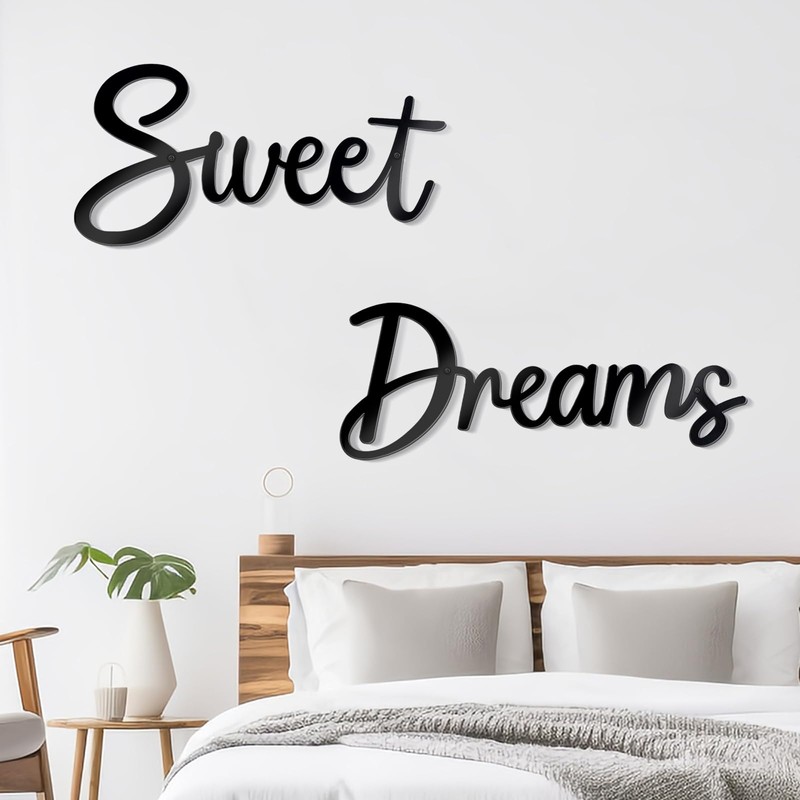 Sinseike Sweet Dreams - Letrero de metal decorativo para pared