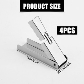 Lyreh 4pcs Crayfish Peeler Tool, Stainless Steel Crawfish Sheller Device Quick Shrimp Tails Remover Tool Practical Gadget Accessories for Kitchen Restaurant Outdoor Events (Silver)