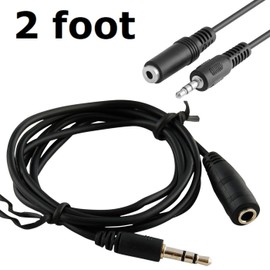 Simyoung 3FT Audio Auxiliary Stereo Extension Audio Cable 3.5mm Stereo Jack Male to Female, Stereo Jack Cord for Phones, Headphones, Speakers, Tablets, PCs, MP3 Players and More (3.3FT/1M, Black)