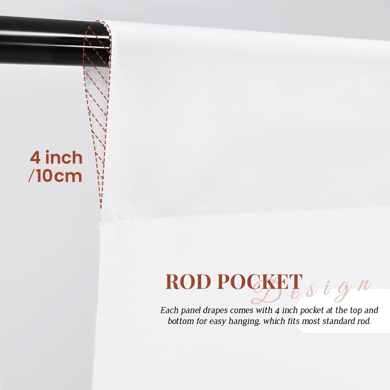 8 Panel White Ceiling Drapes - Premium Polyester Wedding Arch