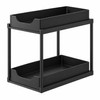 2-Tier Kitchen and Bathroom Organizer Rack – Black Metal Storage