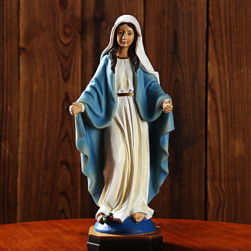 Mary Statue Resin Virgin Mary Religious Ornaments Christian Religious Figurine