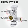 TTFLEX 1/4 Turn Dual Compression Outlet Angle Stop Valve with