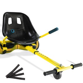 Hoverboard Seat Attachment 265lbs Capacity, 25"-33.3" Adjustable Length Hover Board Go Kart Accessory w/Comfortable&Sturdy Seat,Go Cart Compatible with 6.5” 8” 10” Hoverboard,Kids Adults