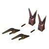 Mini Excavator Bucket Combo, Weld-on Shanks, Twin Tiger Teeth &