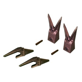 Mini Excavator Bucket Combo, Weld-on Shanks, Twin Tiger Teeth & Pins, 5/8" Lip - 230X156, X156WTL (2)