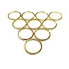 30mm Gold Plated Flat Heavy Duty Split Key Rings in