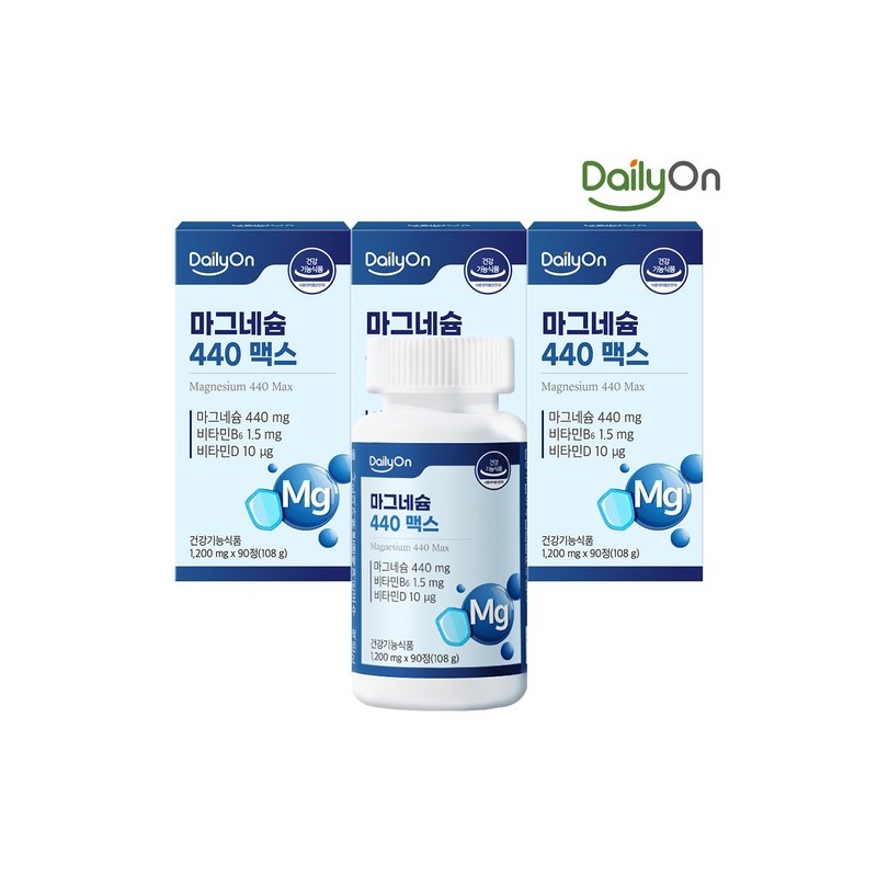[Dailion] Magnesium 440 Max 90 tablets x 3 packs (9