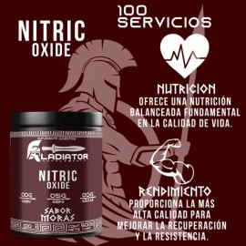Óxido Nítrico Gladiator 500gr 100 Servicios Varios Sabores                                                                                            