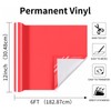 Prime Vinyl Permanent Vinyl, 12'X 6FT Red Vinyl Roll for