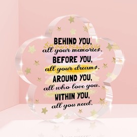 Appreciation Gifts for Women, Graduation Gifts, Affirmations Flower Shape Acrylic Sign, Graduation Quote Decoration Desk Sign Decor, Thank You Gifts for Women Nurse Teacher Boss Friend Coworker