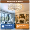 Depuley Modern Ceiling Fans with Light: Cement Flush Mount Ceiling
