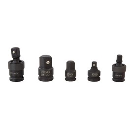 OEMTOOLS 24226 Adapter and U-Joint Impact Set with 3/8 Inch and 1/2 Drive, 5-Piece