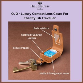 TheLensCase OJO – (SOS Contact Lens Case) (Caramel Brown)