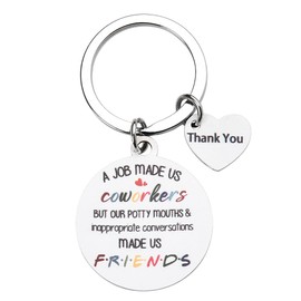 Coworker Friend Keychain Gifts for Women Farewell Going Away Gifts for Coworkers Friendship Gifts for Women Friends Colleague Appreciation Thank You Gifts for Coworkers Funny Keychains