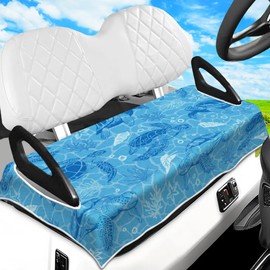 peacoblue Golf Cart Seat Covers Towel Sea Turtle 100% Microfiber 51"x31" Golf Cart Seat Blanket Cushions Golf Accessories Universal Fit for Club Car EZGO Yamaha Precedent 2-Seat Golf Carts