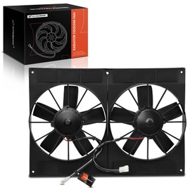 A-Premium 11'' 11 inch Dual Slim Fan Push Universal Electric Radiator Cooling Fan, 12V 240W, 2600 m³/h, Without Mount Kit