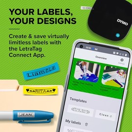 DYMO LetraTag 200B Bluetooth Label Maker Value Pack | Impresora de Etiquetas compacta | Se Conecta a través de tecnología Wireless Bluetooth a iOS y A